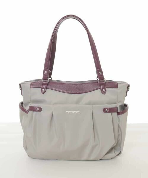 MK MICHEL KLEIN BAG / エムケーミッシェルクランバッグ トートバッグ | [撥水/2WAY/A4収納可]サイドポケットパイピングバッグ | 詳細1