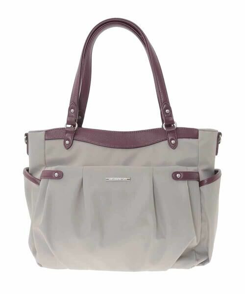 MK MICHEL KLEIN BAG / エムケーミッシェルクランバッグ トートバッグ | [撥水/2WAY/A4収納可]サイドポケットパイピングバッグ | 詳細2