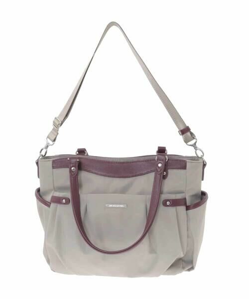 MK MICHEL KLEIN BAG / エムケーミッシェルクランバッグ トートバッグ | [撥水/2WAY/A4収納可]サイドポケットパイピングバッグ | 詳細5