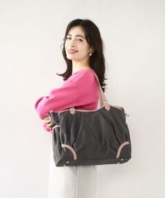 MK MICHEL KLEIN BAG / エムケーミッシェルクランバッグ トートバッグ | [撥水/2WAY]パイピングタックデザイントートバッグ