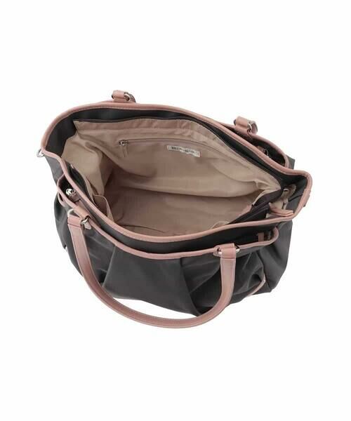 MK MICHEL KLEIN BAG / エムケーミッシェルクランバッグ トートバッグ | [撥水/2WAY]パイピングタックデザイントートバッグ | 詳細11