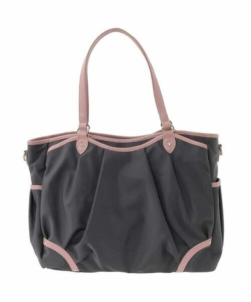 MK MICHEL KLEIN BAG / エムケーミッシェルクランバッグ トートバッグ | [撥水/2WAY]パイピングタックデザイントートバッグ | 詳細2