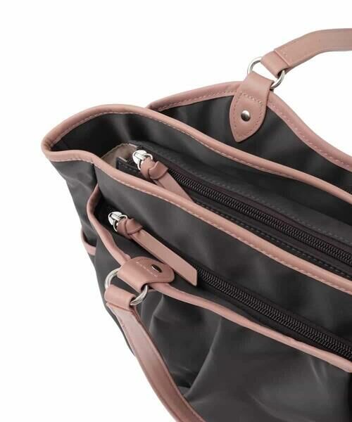 MK MICHEL KLEIN BAG / エムケーミッシェルクランバッグ トートバッグ | [撥水/2WAY]パイピングタックデザイントートバッグ | 詳細6