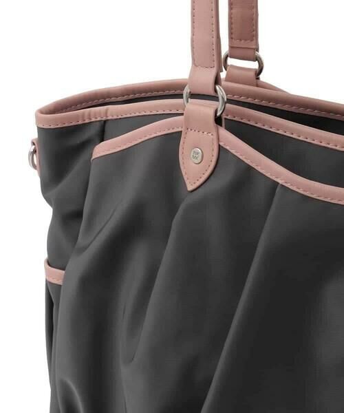 MK MICHEL KLEIN BAG / エムケーミッシェルクランバッグ トートバッグ | [撥水/2WAY]パイピングタックデザイントートバッグ | 詳細7