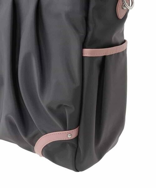 MK MICHEL KLEIN BAG / エムケーミッシェルクランバッグ トートバッグ | [撥水/2WAY]パイピングタックデザイントートバッグ | 詳細9