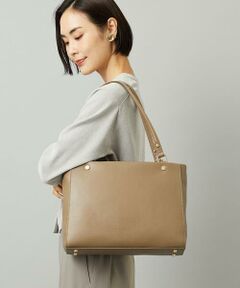 MK MICHEL KLEIN BAG / エムケーミッシェルクランバッグ トートバッグ | [2WAY/A4収納可]メタルポイント牛革トートバッグ