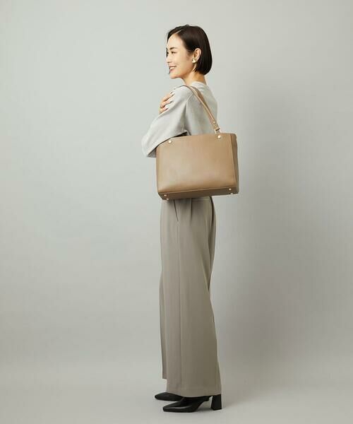 MK MICHEL KLEIN BAG / エムケーミッシェルクランバッグ トートバッグ | [2WAY/A4収納可]メタルポイント牛革トートバッグ | 詳細14