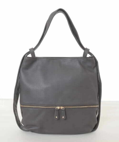 MK MICHEL KLEIN BAG / エムケーミッシェルクランバッグ トートバッグ | [2WAY/A4収納可]カウレザー変形トートバッグ | 詳細1