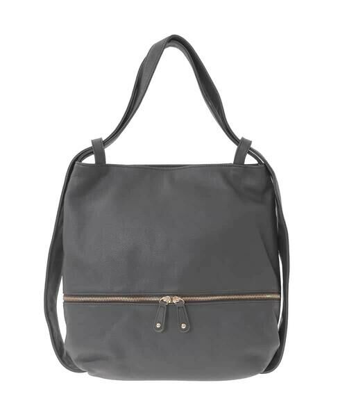 MK MICHEL KLEIN BAG / エムケーミッシェルクランバッグ トートバッグ | [2WAY/A4収納可]カウレザー変形トートバッグ | 詳細2