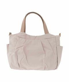 MK MICHEL KLEIN BAG / エムケーミッシェルクランバッグ トートバッグ | [2WAY]タックアクセントナイロントートバッグ