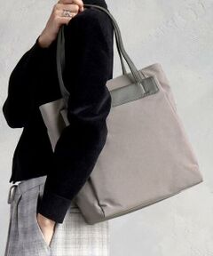 MK MICHEL KLEIN BAG / エムケーミッシェルクランバッグ トートバッグ | [A4収納可]異素材ジョイントスクエアトートバッグ