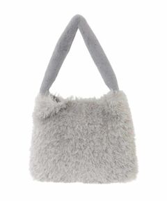 MK MICHEL KLEIN BAG / エムケーミッシェルクランバッグ トートバッグ | [2WAY]ファーショルダースクエアデザインバッグ