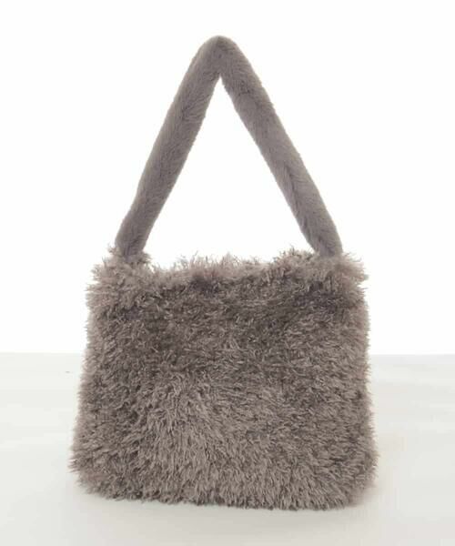 MK MICHEL KLEIN BAG / エムケーミッシェルクランバッグ トートバッグ | [2WAY]ファーショルダースクエアデザインバッグ | 詳細1