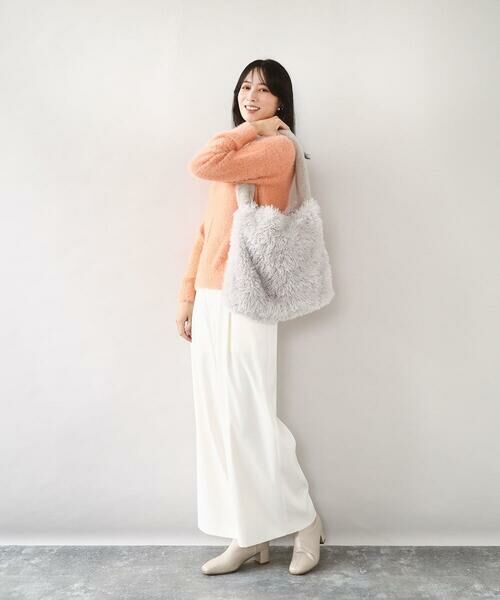 MK MICHEL KLEIN BAG / エムケーミッシェルクランバッグ トートバッグ | [2WAY]ファーショルダースクエアデザインバッグ | 詳細15