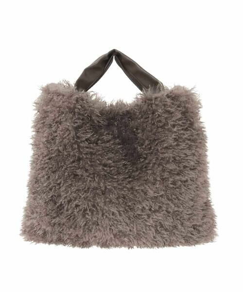 MK MICHEL KLEIN BAG / エムケーミッシェルクランバッグ トートバッグ | [2WAY]ファーショルダースクエアデザインバッグ | 詳細2