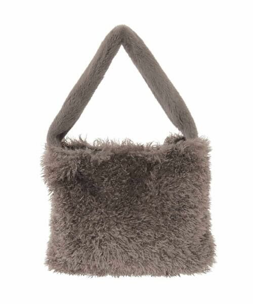 MK MICHEL KLEIN BAG / エムケーミッシェルクランバッグ トートバッグ | [2WAY]ファーショルダースクエアデザインバッグ | 詳細3