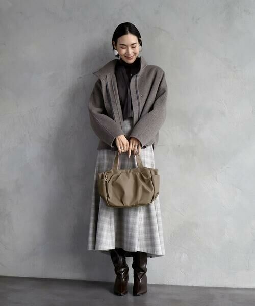 MK MICHEL KLEIN BAG / エムケーミッシェルクランバッグ トートバッグ | [撥水/2WAY]タックデザイントートバッグ | 詳細21