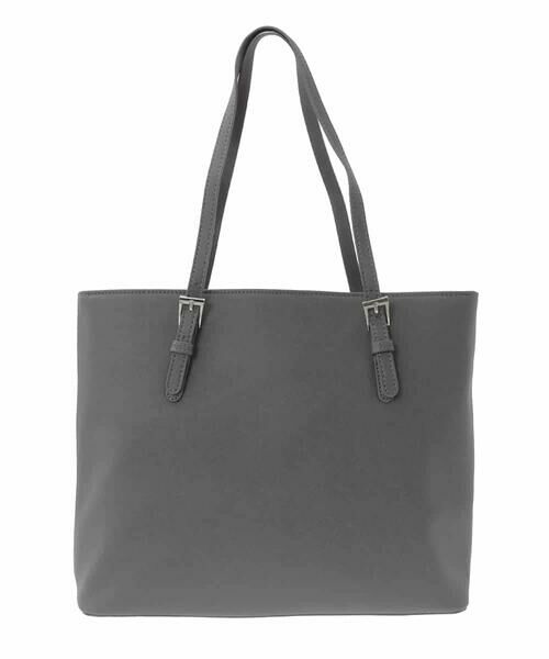 MK MICHEL KLEIN BAG / エムケーミッシェルクランバッグ トートバッグ | [2WAY/インナーバッグ付き]ベルトアクセントスクエアトートバッグ | 詳細1