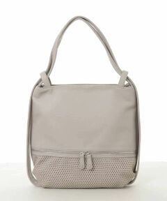 MK MICHEL KLEIN BAG / エムケーミッシェルクランバッグ トートバッグ | [2WAY]パンチングデザイン変形トートバッグ