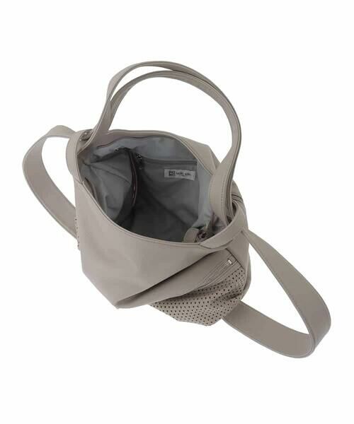 MK MICHEL KLEIN BAG / エムケーミッシェルクランバッグ トートバッグ | [2WAY]パンチングデザイン変形トートバッグ | 詳細1