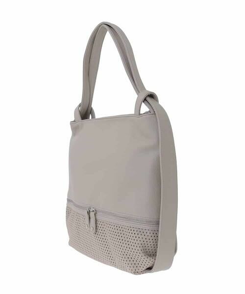 MK MICHEL KLEIN BAG / エムケーミッシェルクランバッグ トートバッグ | [2WAY]パンチングデザイン変形トートバッグ | 詳細10