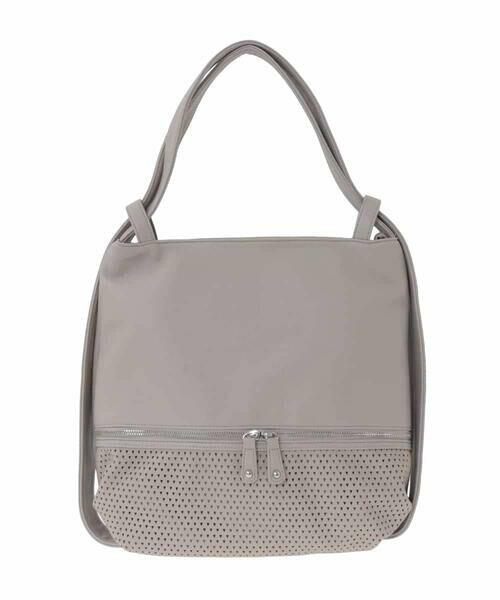 MK MICHEL KLEIN BAG / エムケーミッシェルクランバッグ トートバッグ | [2WAY]パンチングデザイン変形トートバッグ | 詳細9