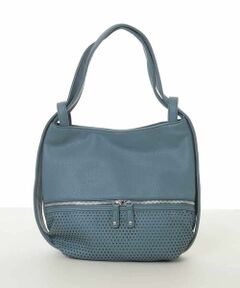 MK MICHEL KLEIN BAG / エムケーミッシェルクランバッグ トートバッグ | [2WAY]パンチングデザイン変形ミニトートバッグ