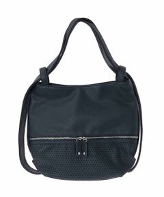 MK MICHEL KLEIN BAG / エムケーミッシェルクランバッグ トートバッグ | [2WAY]パンチングデザイン変形ミニトートバッグ