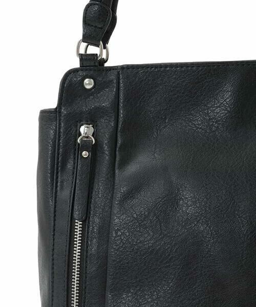 MK MICHEL KLEIN BAG / エムケーミッシェルクランバッグ トートバッグ | [2WAY/A4収納可]ジップデザインスクエアトートバッグ | 詳細14