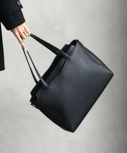 MK MICHEL KLEIN BAG/エムケーミッシェルクランバッグ [2WAY/A4収納]5層構造マイクロファイバートートバッグ ブラック F