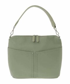 MK MICHEL KLEIN BAG / エムケーミッシェルクランバッグ ショルダーバッグ | [2WAY]合成皮革ダブルポケットスクエアバッグ