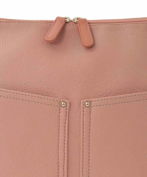 MK MICHEL KLEIN BAG / エムケーミッシェルクランバッグ ショルダーバッグ | [2WAY]合成皮革ダブルポケットスクエアバッグ | 詳細11