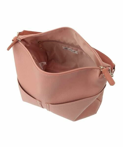 MK MICHEL KLEIN BAG / エムケーミッシェルクランバッグ ショルダーバッグ | [2WAY]合成皮革ダブルポケットスクエアバッグ | 詳細12