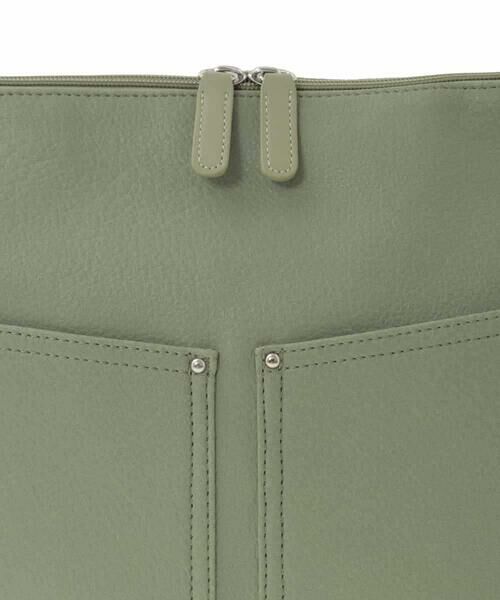 MK MICHEL KLEIN BAG / エムケーミッシェルクランバッグ ショルダーバッグ | [2WAY]合成皮革ダブルポケットスクエアバッグ | 詳細13