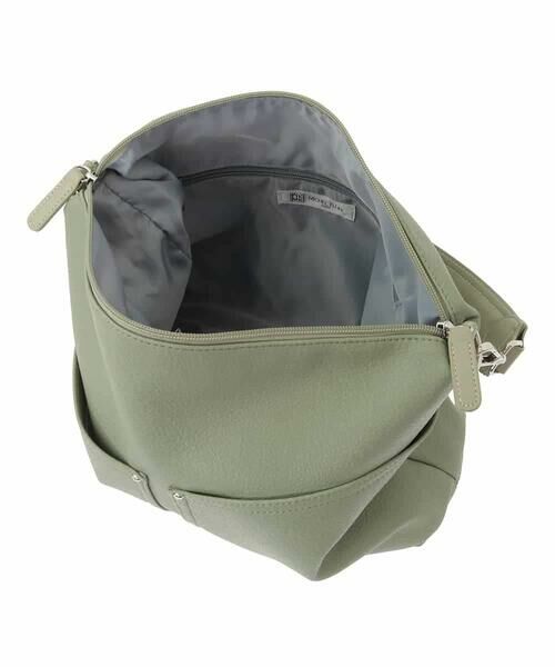 MK MICHEL KLEIN BAG / エムケーミッシェルクランバッグ ショルダーバッグ | [2WAY]合成皮革ダブルポケットスクエアバッグ | 詳細14