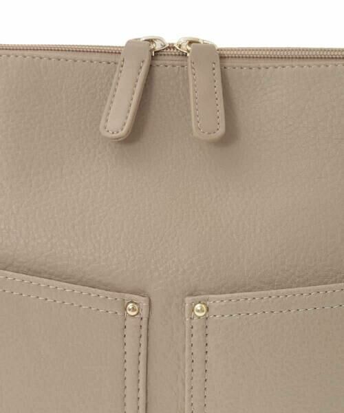 MK MICHEL KLEIN BAG / エムケーミッシェルクランバッグ ショルダーバッグ | [2WAY]合成皮革ダブルポケットスクエアバッグ | 詳細15