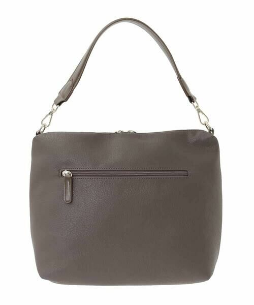 MK MICHEL KLEIN BAG / エムケーミッシェルクランバッグ ショルダーバッグ | [2WAY]合成皮革ダブルポケットスクエアバッグ | 詳細4