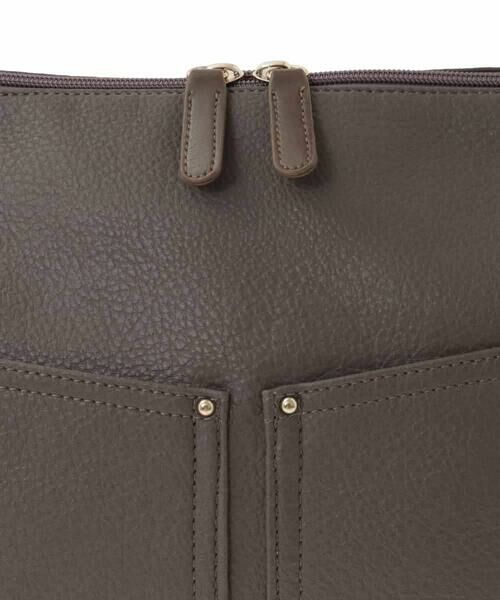 MK MICHEL KLEIN BAG / エムケーミッシェルクランバッグ ショルダーバッグ | [2WAY]合成皮革ダブルポケットスクエアバッグ | 詳細8