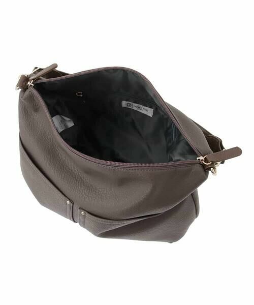 MK MICHEL KLEIN BAG / エムケーミッシェルクランバッグ ショルダーバッグ | [2WAY]合成皮革ダブルポケットスクエアバッグ | 詳細9