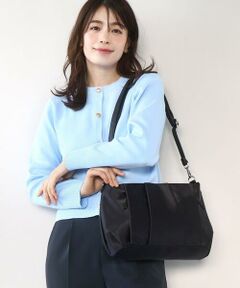 MK MICHEL KLEIN BAG / エムケーミッシェルクランバッグ ショルダーバッグ | [2WAY/500g以下の軽量]タックデザインワンショルダーバッグ