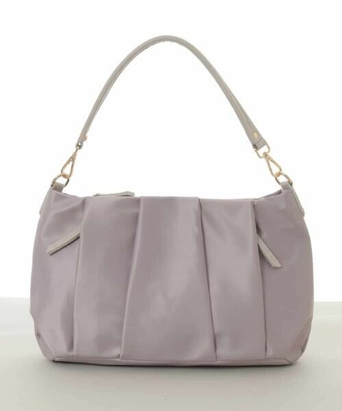 MK MICHEL KLEIN BAG / エムケーミッシェルクランバッグ ショルダーバッグ | [2WAY/500g以下の軽量]タックデザインワンショルダーバッグ | 詳細1