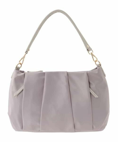 MK MICHEL KLEIN BAG / エムケーミッシェルクランバッグ ショルダーバッグ | [2WAY/500g以下の軽量]タックデザインワンショルダーバッグ | 詳細2