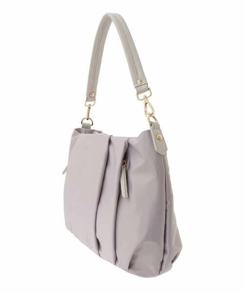 MK MICHEL KLEIN BAG / エムケーミッシェルクランバッグ ショルダーバッグ | [2WAY/500g以下の軽量]タックデザインワンショルダーバッグ | 詳細3