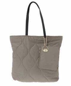 MK MICHEL KLEIN BAG / エムケーミッシェルクランバッグ トートバッグ | [ポーチ・チャーム付き/A4収納可]キルティングスクエアトートバッグ