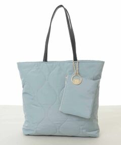 MK MICHEL KLEIN BAG / エムケーミッシェルクランバッグ トートバッグ | [ポーチ・チャーム付き/A4収納可]キルティングスクエアトートバッグ