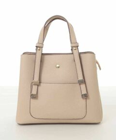 MK MICHEL KLEIN BAG / エムケーミッシェルクランバッグ トートバッグ | [2WAY]ダブルストラップスクエアトートバッグ
