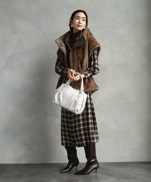 MK MICHEL KLEIN BAG / エムケーミッシェルクランバッグ トートバッグ | [2WAY]ベルトデザインラウンドトートバッグ | 詳細16