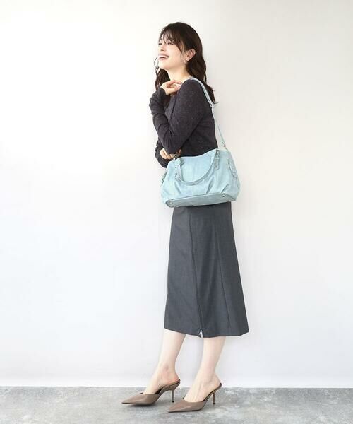 MK MICHEL KLEIN BAG / エムケーミッシェルクランバッグ トートバッグ | [2WAY]ベルトデザインラウンドトートバッグ | 詳細19