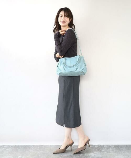 MK MICHEL KLEIN BAG / エムケーミッシェルクランバッグ トートバッグ | [2WAY]ベルトデザインラウンドトートバッグ | 詳細20