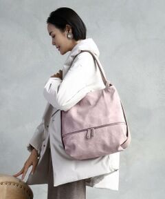 MK MICHEL KLEIN BAG / エムケーミッシェルクランバッグ トートバッグ | [2WAY/A4収納可]デニム風デザイン変形トートバッグ